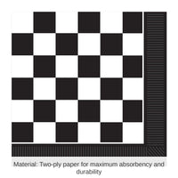 192 Pack Bulk Checkered Party Luncheon Napkins