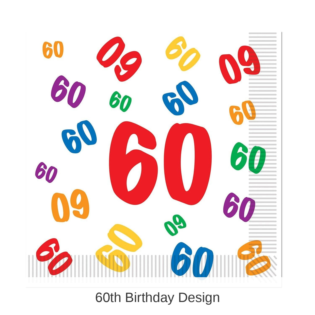 192 Pack Bulk 60th Birthday Party Luncheon Napkins
