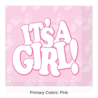 192 Pack Bulk It's A Girl! Luncheon Napkins