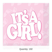 192 Pack Bulk It's A Girl! Luncheon Napkins