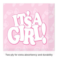 192 Pack Bulk It's A Girl! Luncheon Napkins