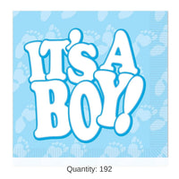 192 Pack Bulk It's A Boy! Luncheon Napkins