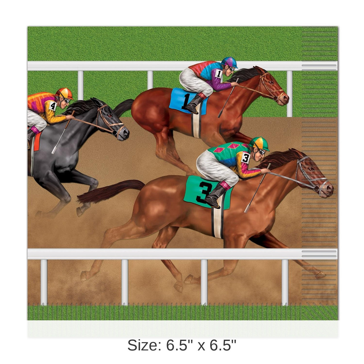 192 Pack Bulk Horse Racing Party Paper Luncheon Napkins