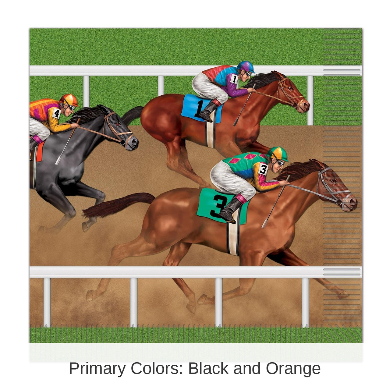 192 Pack Bulk Horse Racing Party Paper Luncheon Napkins