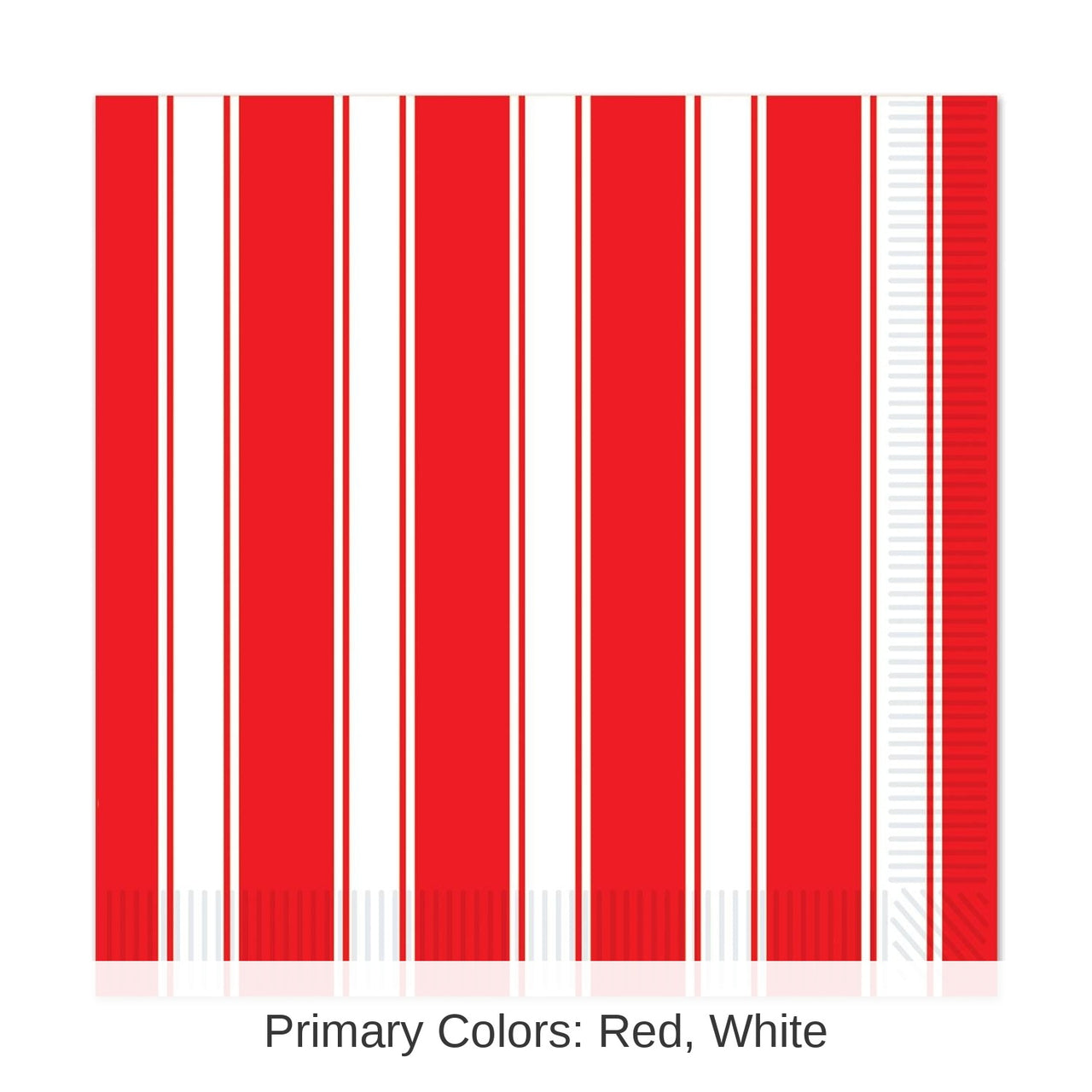 192 Pack Bulk Red/White Stripes Party Luncheon Napkins