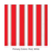 192 Pack Bulk Red/White Stripes Party Luncheon Napkins