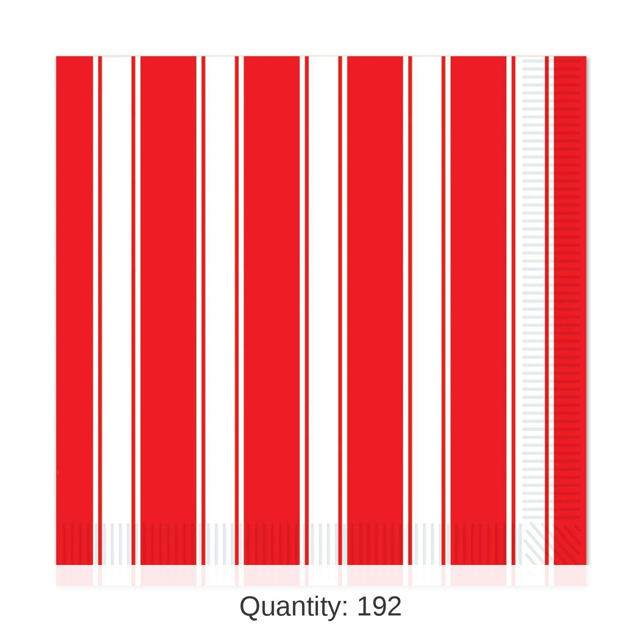 192 Pack Bulk Red/White Stripes Party Luncheon Napkins