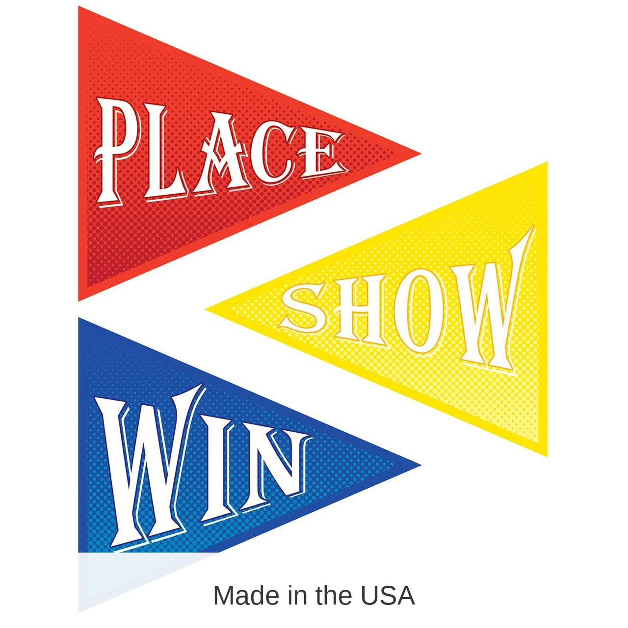 36 Pack Bulk Win, Place/Show Party Cutouts
