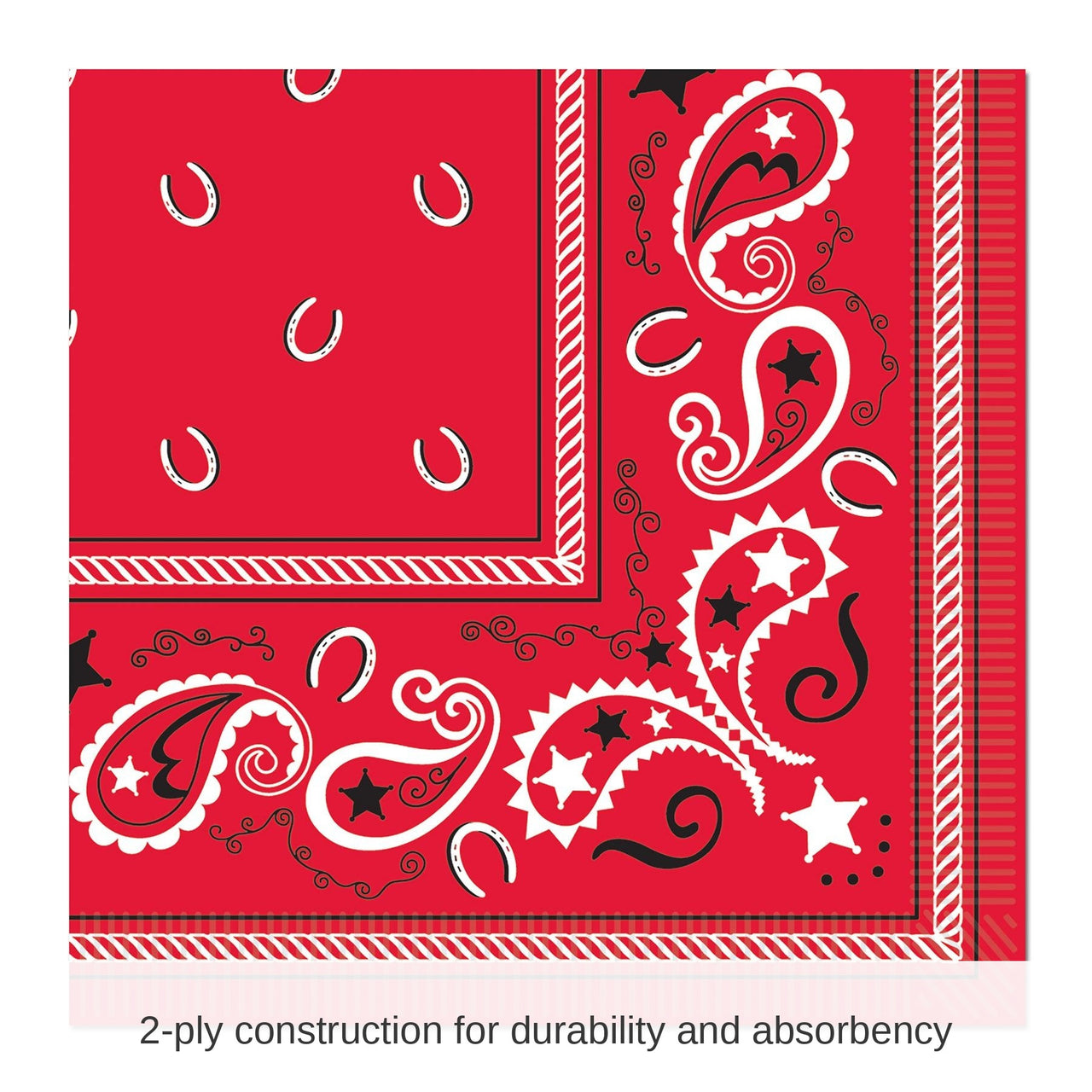 192 Pack Bulk Bandana Party Beverage Napkins