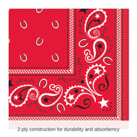 192 Pack Bulk Bandana Party Beverage Napkins