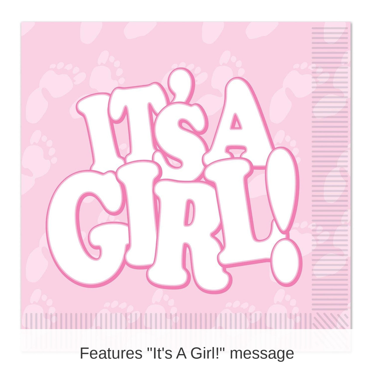 192 Pack Bulk It's A Girl! Beverage Napkins
