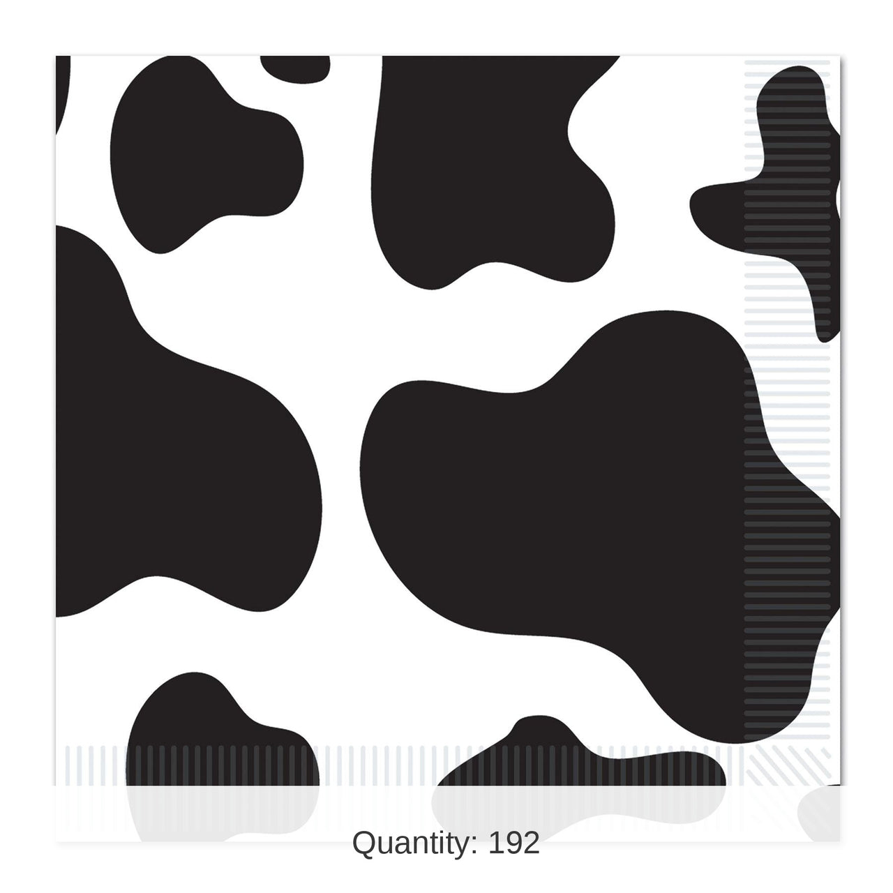 192 Pack Bulk Cow Print Party Beverage Napkins