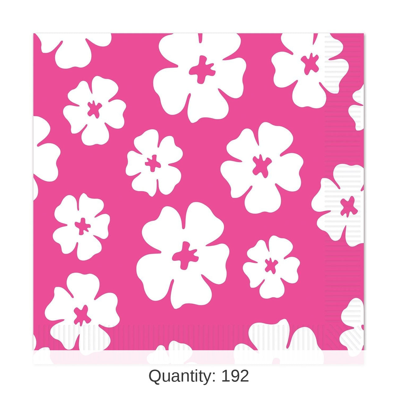 192 Pack Bulk Luau Party Hibiscus Beverage Napkins