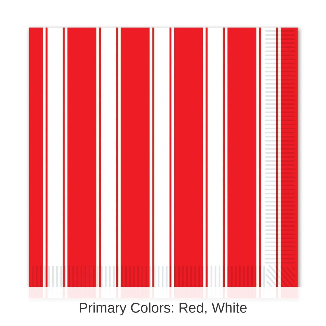 192 Pack Bulk Red/White Stripes Party Beverage Napkins