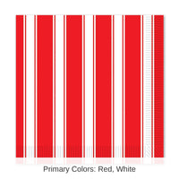 192 Pack Bulk Red/White Stripes Party Beverage Napkins