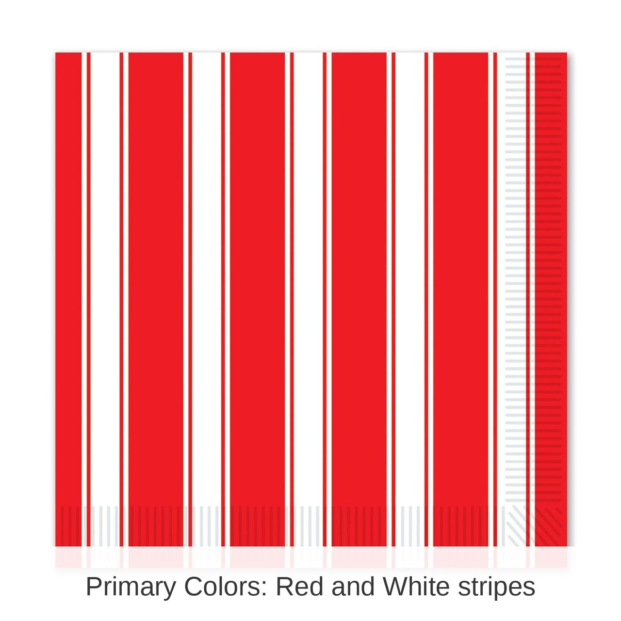 192 Pack Bulk Red/White Stripes Party Beverage Napkins