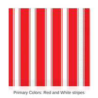 192 Pack Bulk Red/White Stripes Party Beverage Napkins