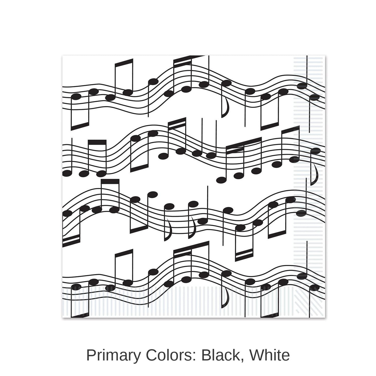 192 Pack Bulk Musical Notes Party Beverage Napkins