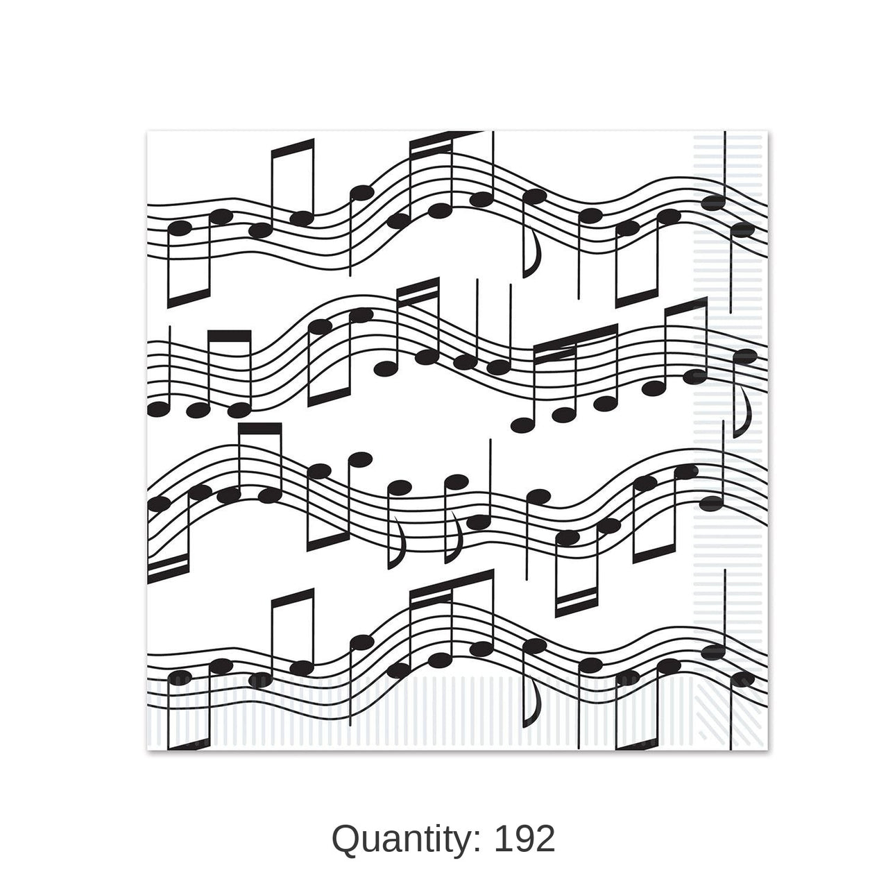 192 Pack Bulk Musical Notes Party Beverage Napkins
