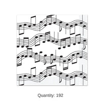 192 Pack Bulk Musical Notes Party Beverage Napkins