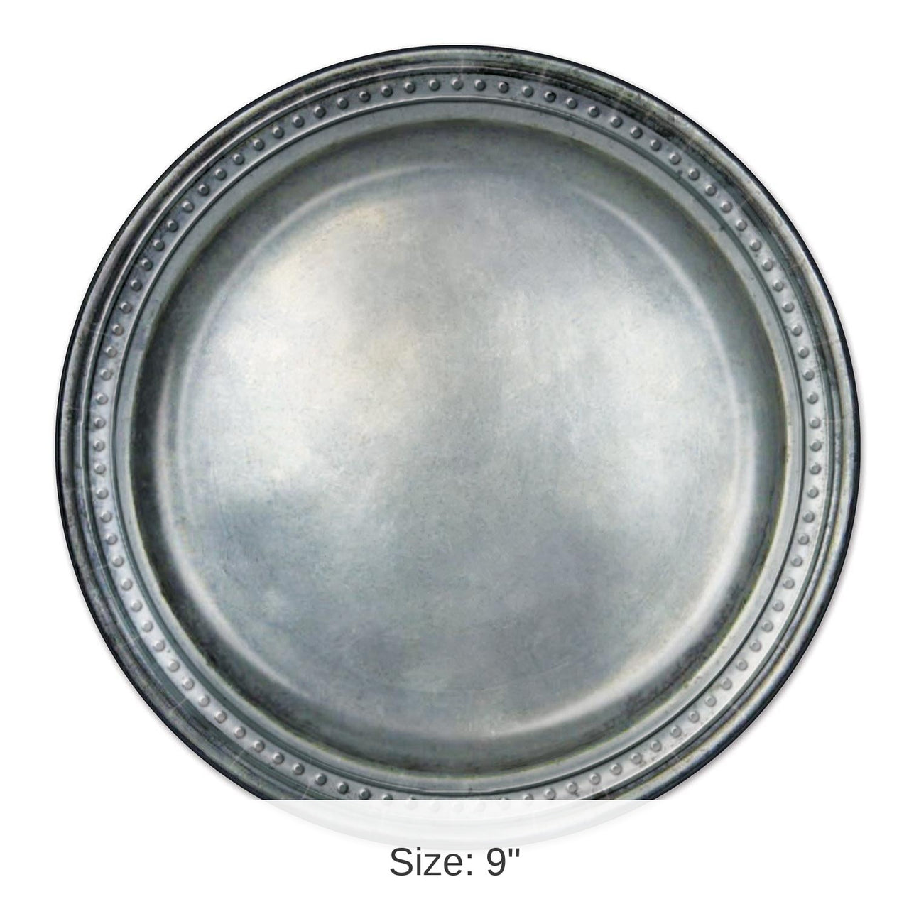 96 Pack Bulk Pewter Color Party Paper Plates 9 inch