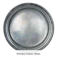 96 Pack Bulk Pewter Color Party Paper Plates 9 inch