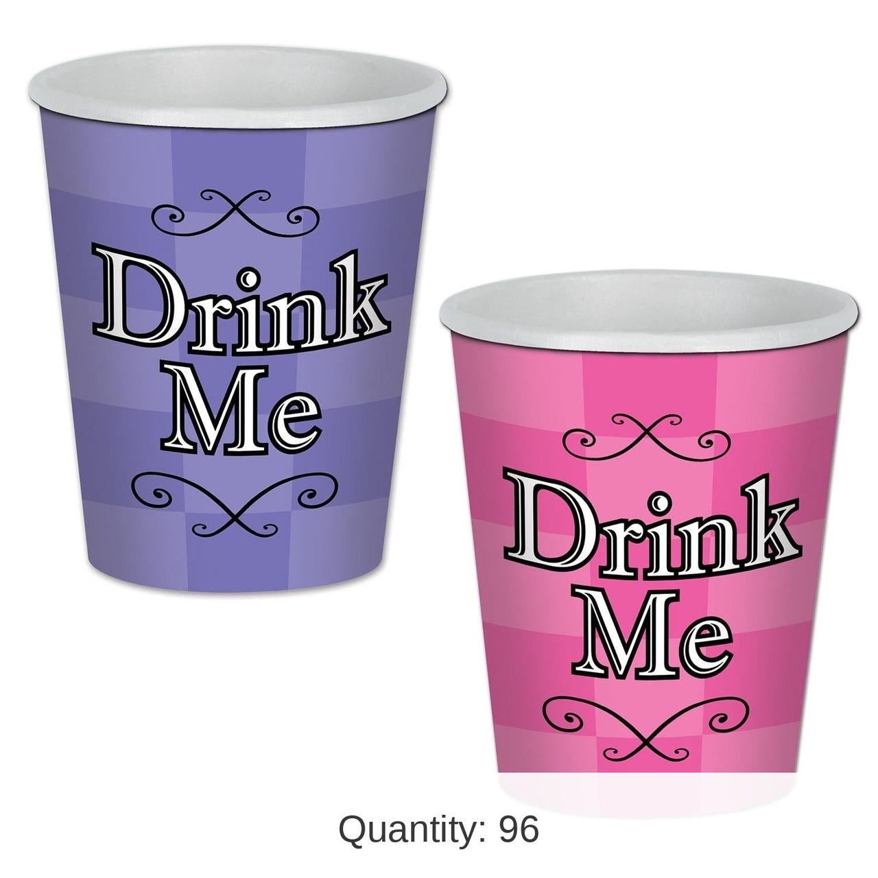 96 Pack Bulk Alice In Wonderland Party Beverage Cups