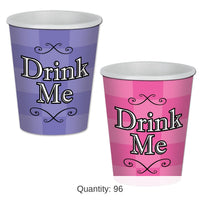 96 Pack Bulk Alice In Wonderland Party Beverage Cups