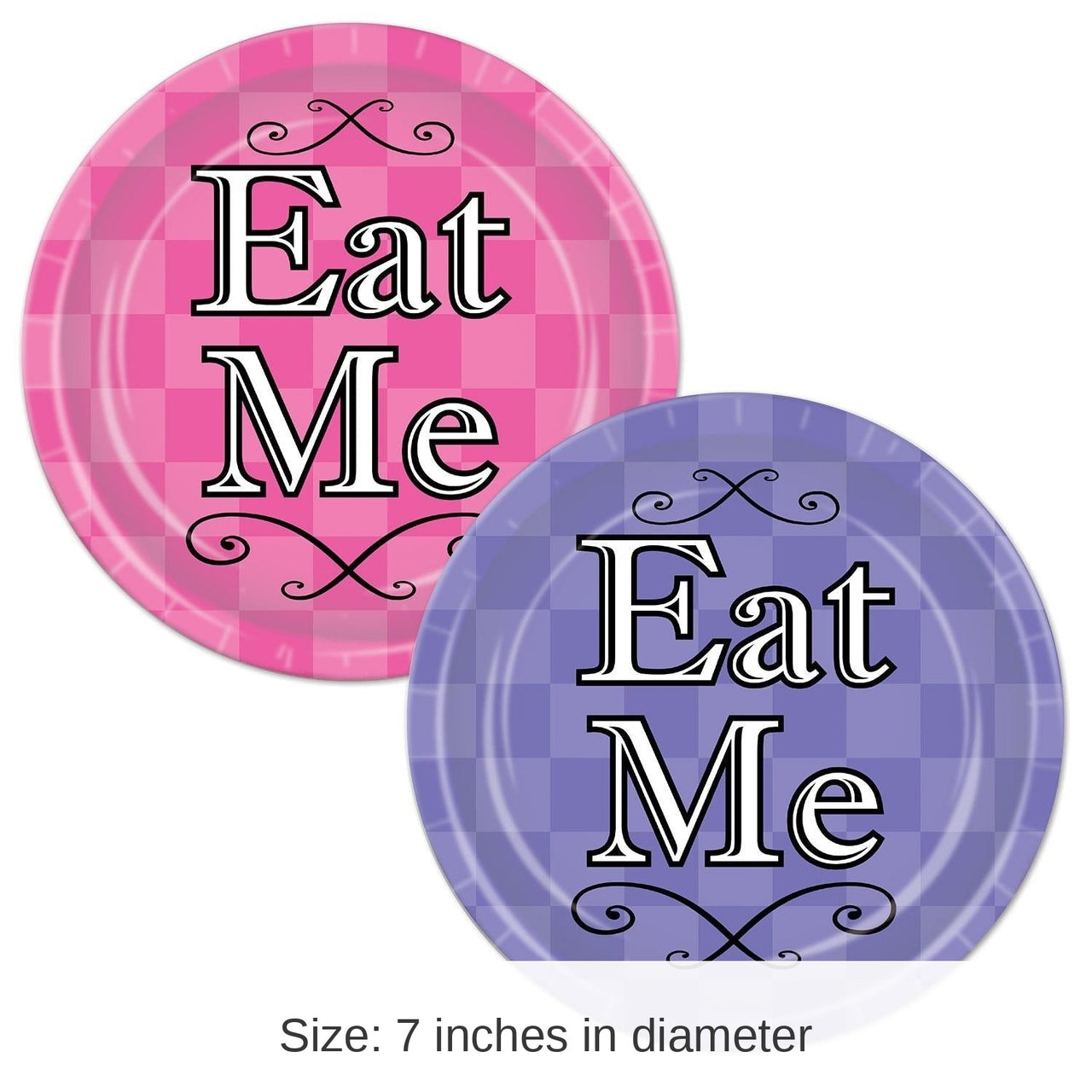 96 Pack Bulk Alice In Wonderland Party Paper Plates 7 inch
