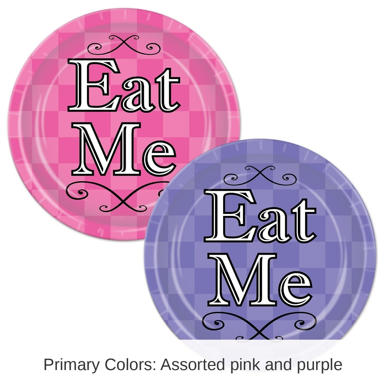 96 Pack Bulk Alice In Wonderland Party Paper Plates 7 inch