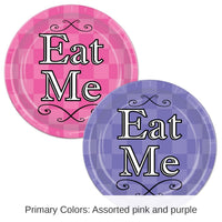 96 Pack Bulk Alice In Wonderland Party Paper Plates 7 inch