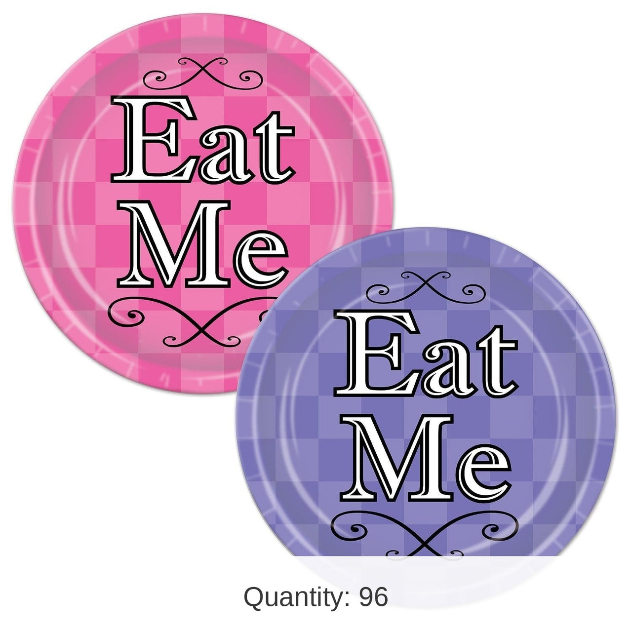 96 Pack Bulk Alice In Wonderland Party Paper Plates 7 inch