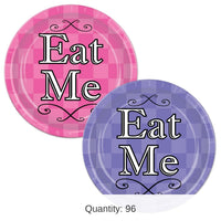 96 Pack Bulk Alice In Wonderland Party Paper Plates 7 inch