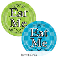96 Pack Bulk Alice In Wonderland Party Paper Plates 9 inch