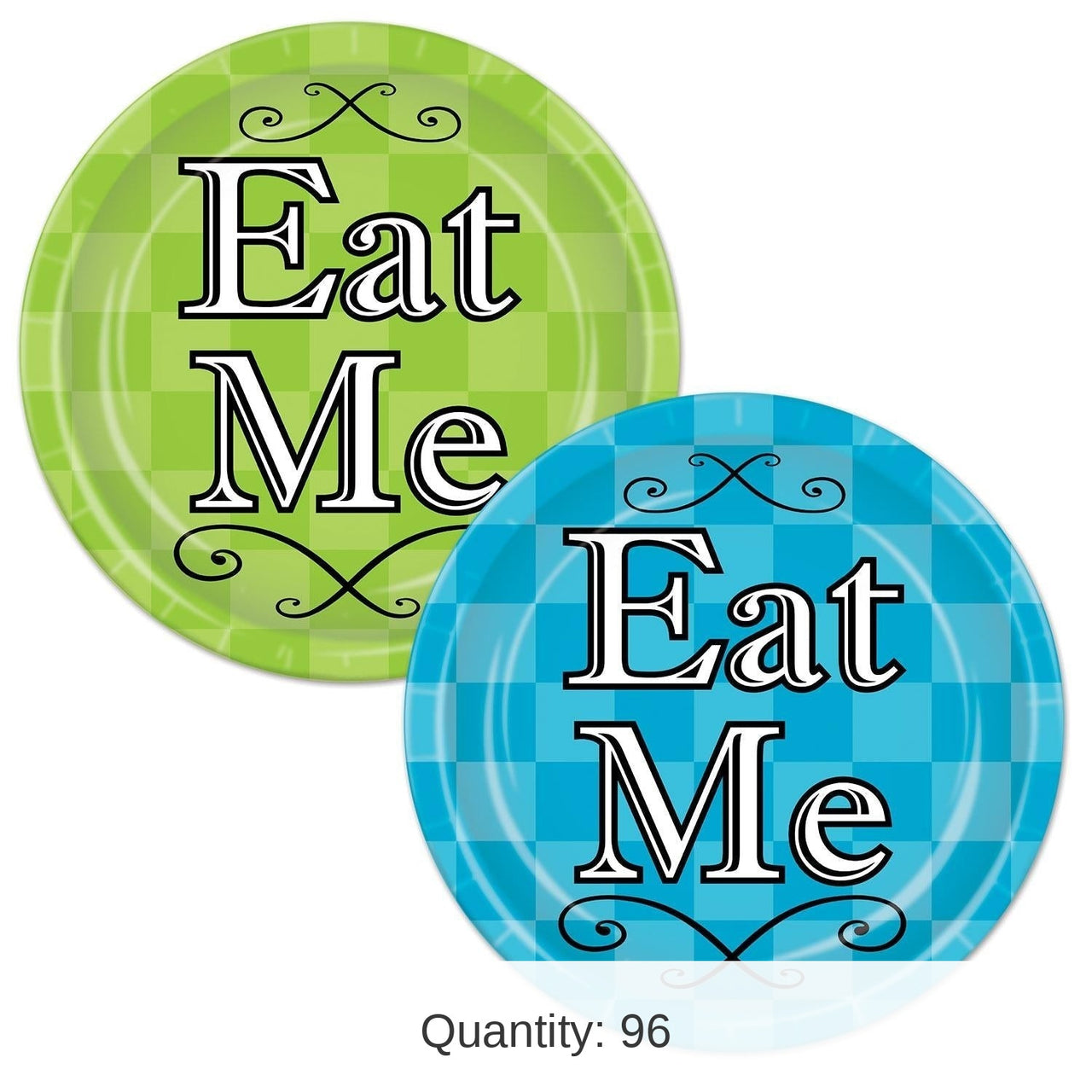 96 Pack Bulk Alice In Wonderland Party Paper Plates 9 inch