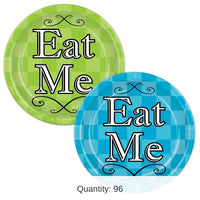 96 Pack Bulk Alice In Wonderland Party Paper Plates 9 inch