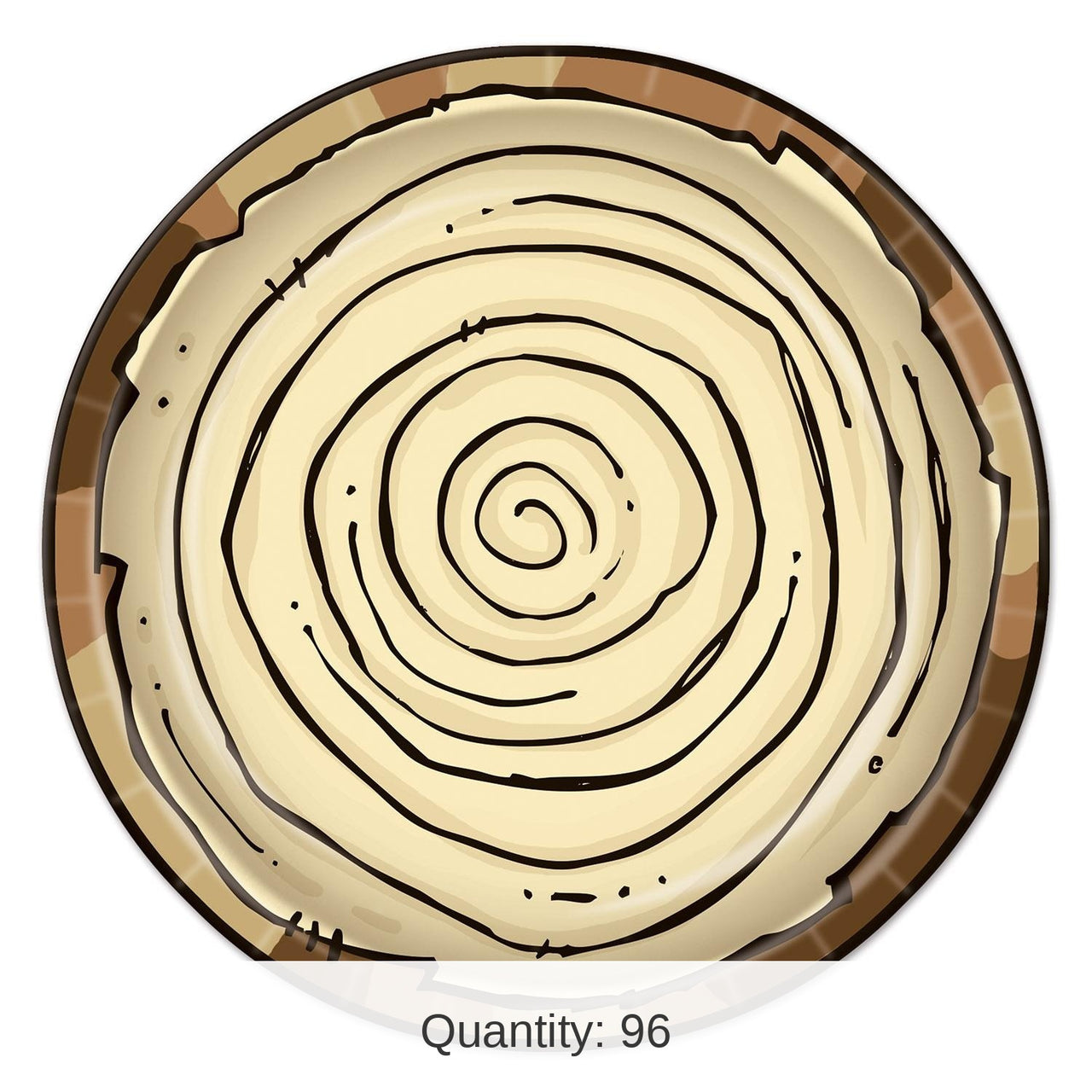 96 Pack Bulk Woodland Friends Party Paper Plates 9 inch