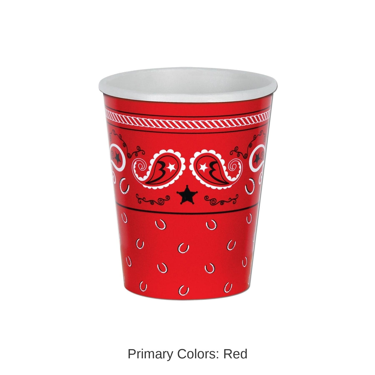 96 Pack Bulk Bandana Party Beverage Cups