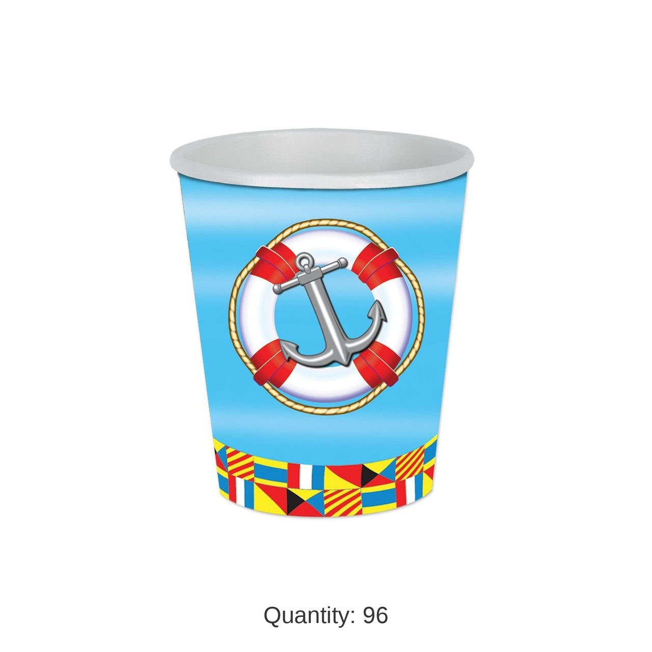 96 Pack Bulk Nautical Party Beverage Cups