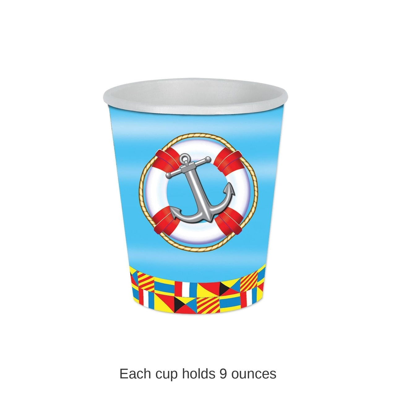 96 Pack Bulk Nautical Party Beverage Cups