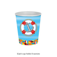 96 Pack Bulk Nautical Party Beverage Cups