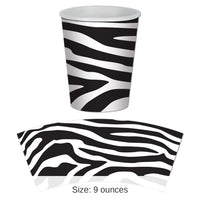 96 Pack Bulk Zebra Print Party Beverage Cups