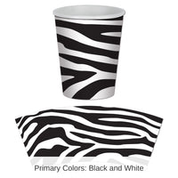 96 Pack Bulk Zebra Print Party Beverage Cups