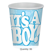96 Pack Bulk It's A Boy! Beverage Cups