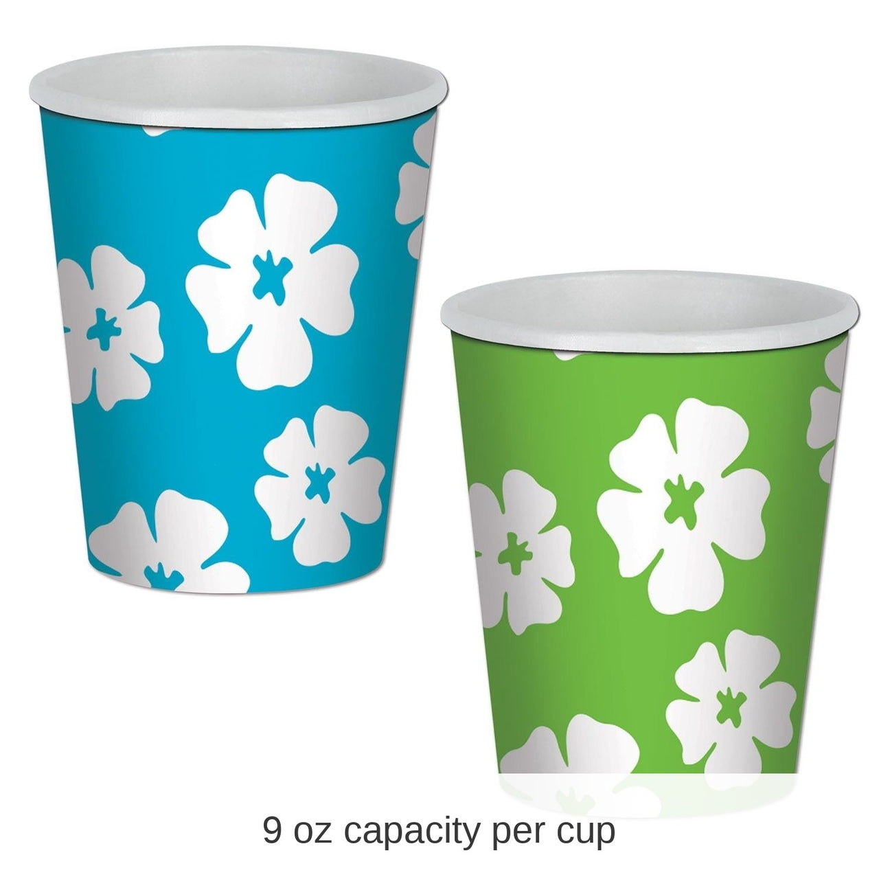 96 Pack Bulk Luau Party Hibiscus Beverage Cups