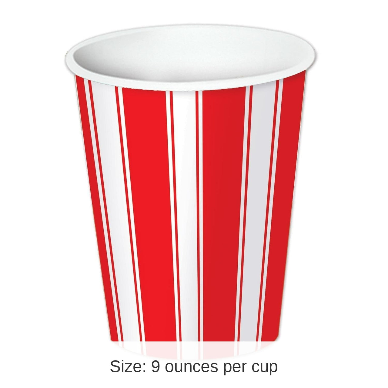 96 Pack Bulk Red/White Stripes Party Beverage Cups