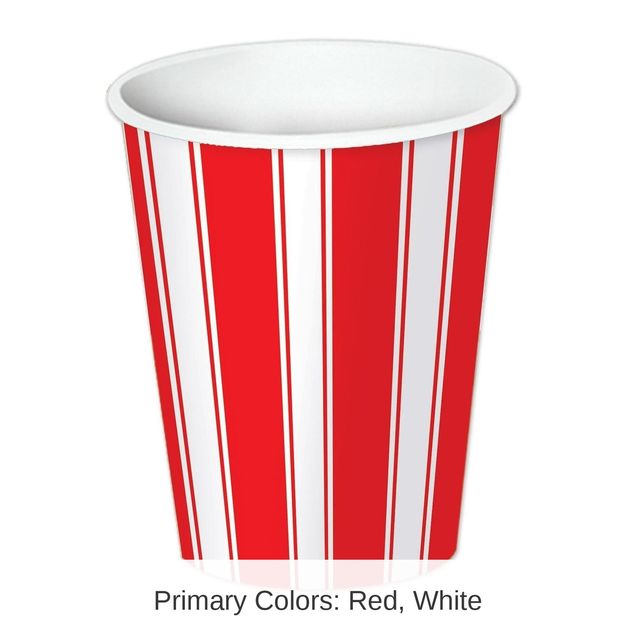 96 Pack Bulk Red/White Stripes Party Beverage Cups