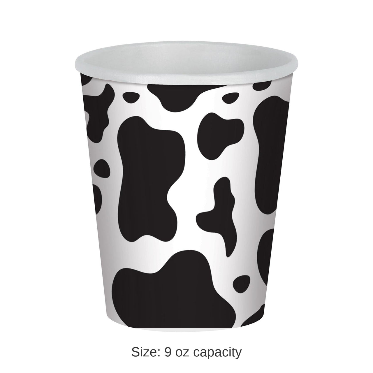 96 Pack Bulk Cow Print Party Beverage Cups