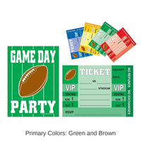 96 Pack Bulk Game Day Football Party Invitations