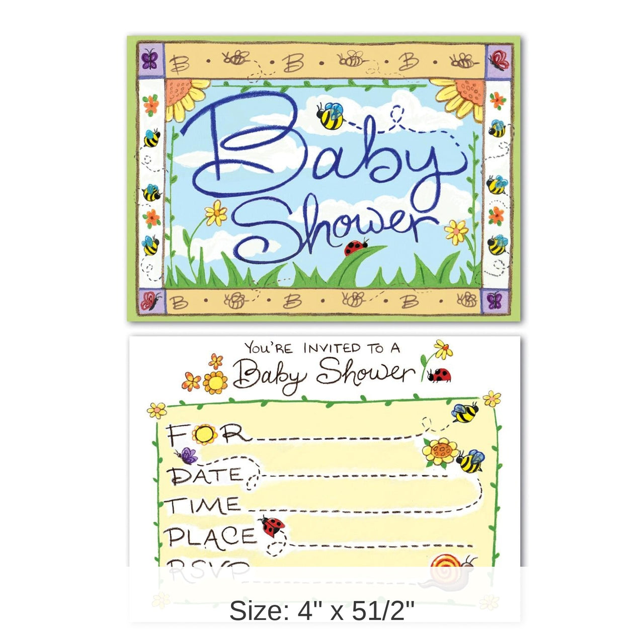 96 Pack Bulk B Is For Baby Invitations